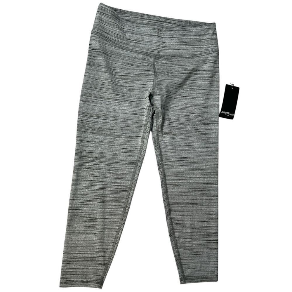 LANSTON Sport Grey Capri Leggings Quick Wicking Technology Size Small Active NWT